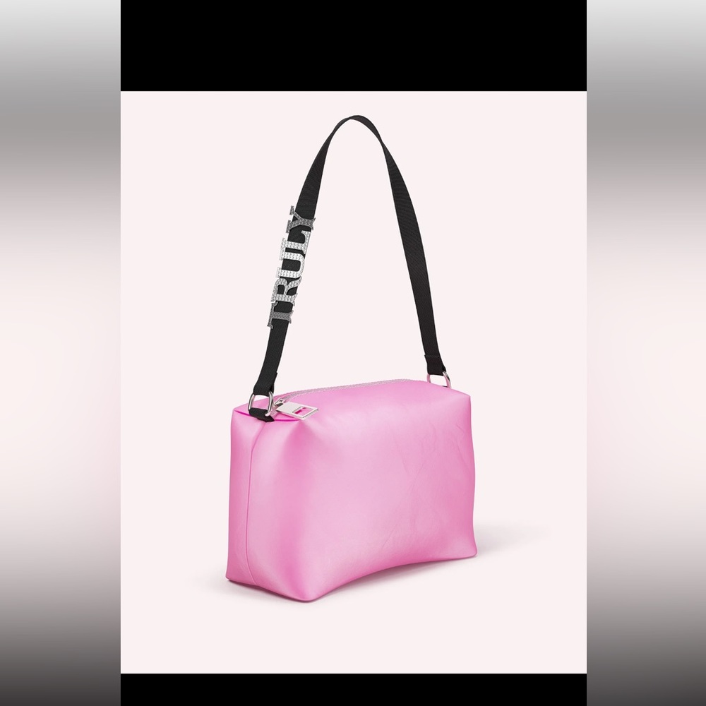 Truly pink satin purse brand new